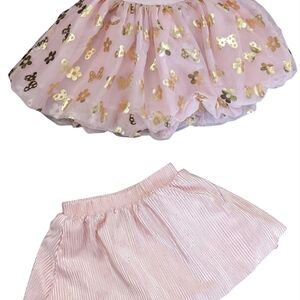 Pink and Gold Tulle Skirt Set.        Item #9